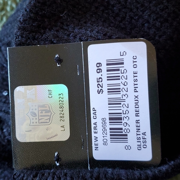 NFL Steelers Women's Black Sparkle Beanie New Era Cap Hat new with tags - Picture 3 of 5